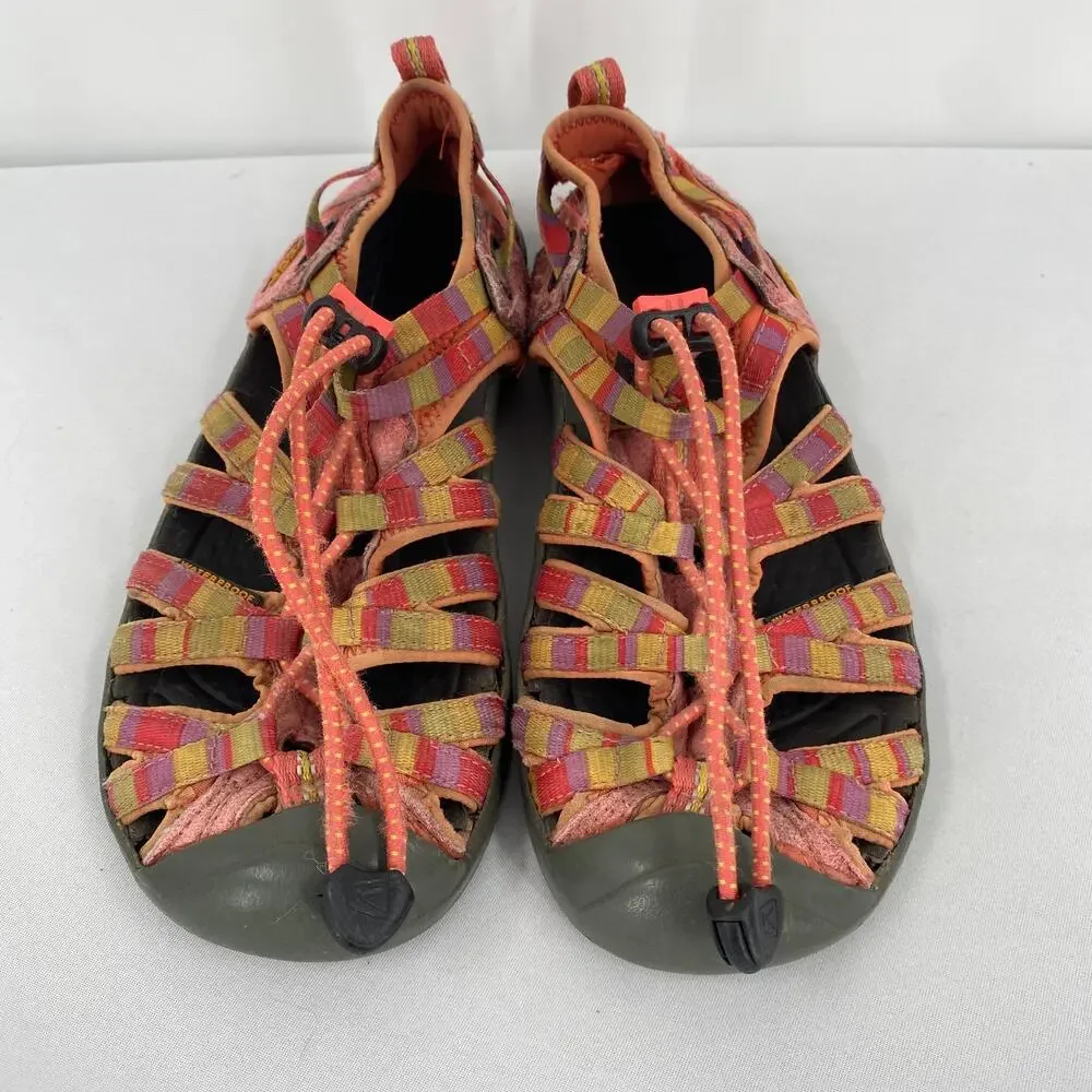 Keen Girls Whisper Rae Hot Coral Hiking Sandals Size 1